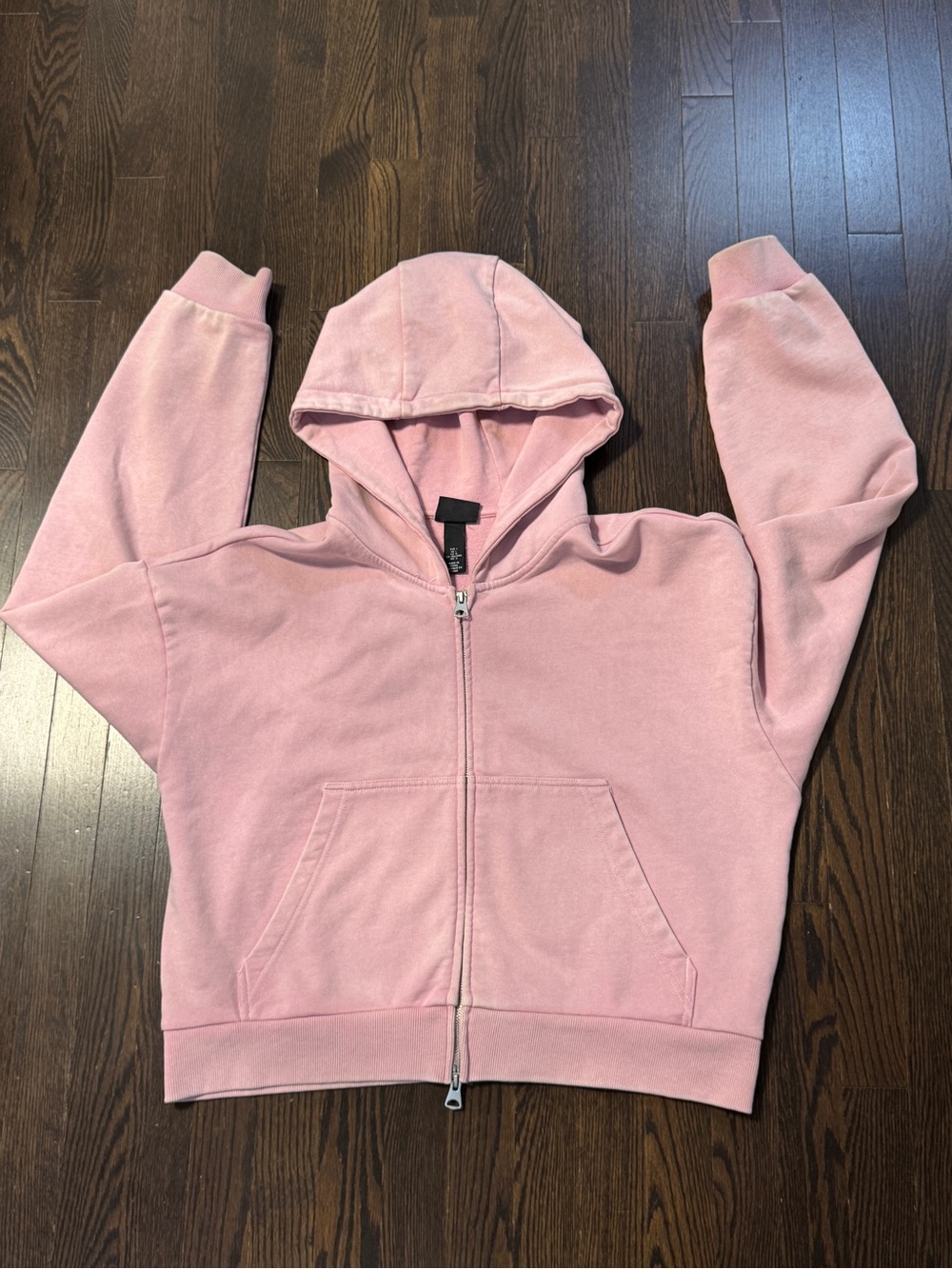 H&M Pink Oversized Fit Zip-Up Hoodie